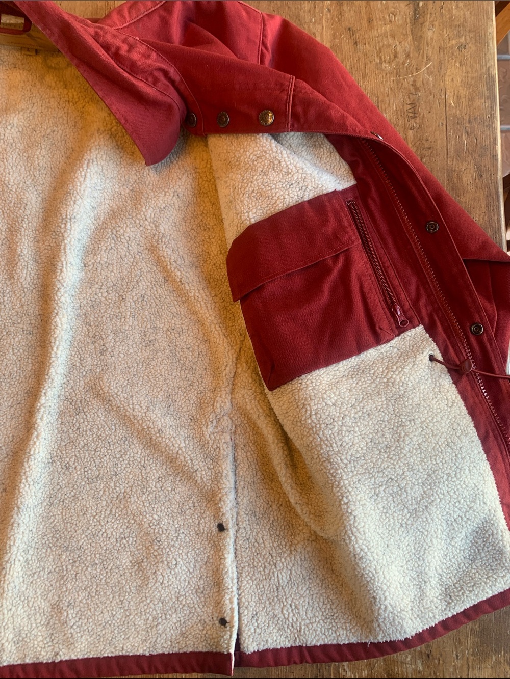 Men's Red Military-Style Field Jacket - Picture 10 of 16